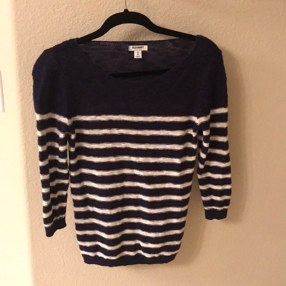Blue striped sweater